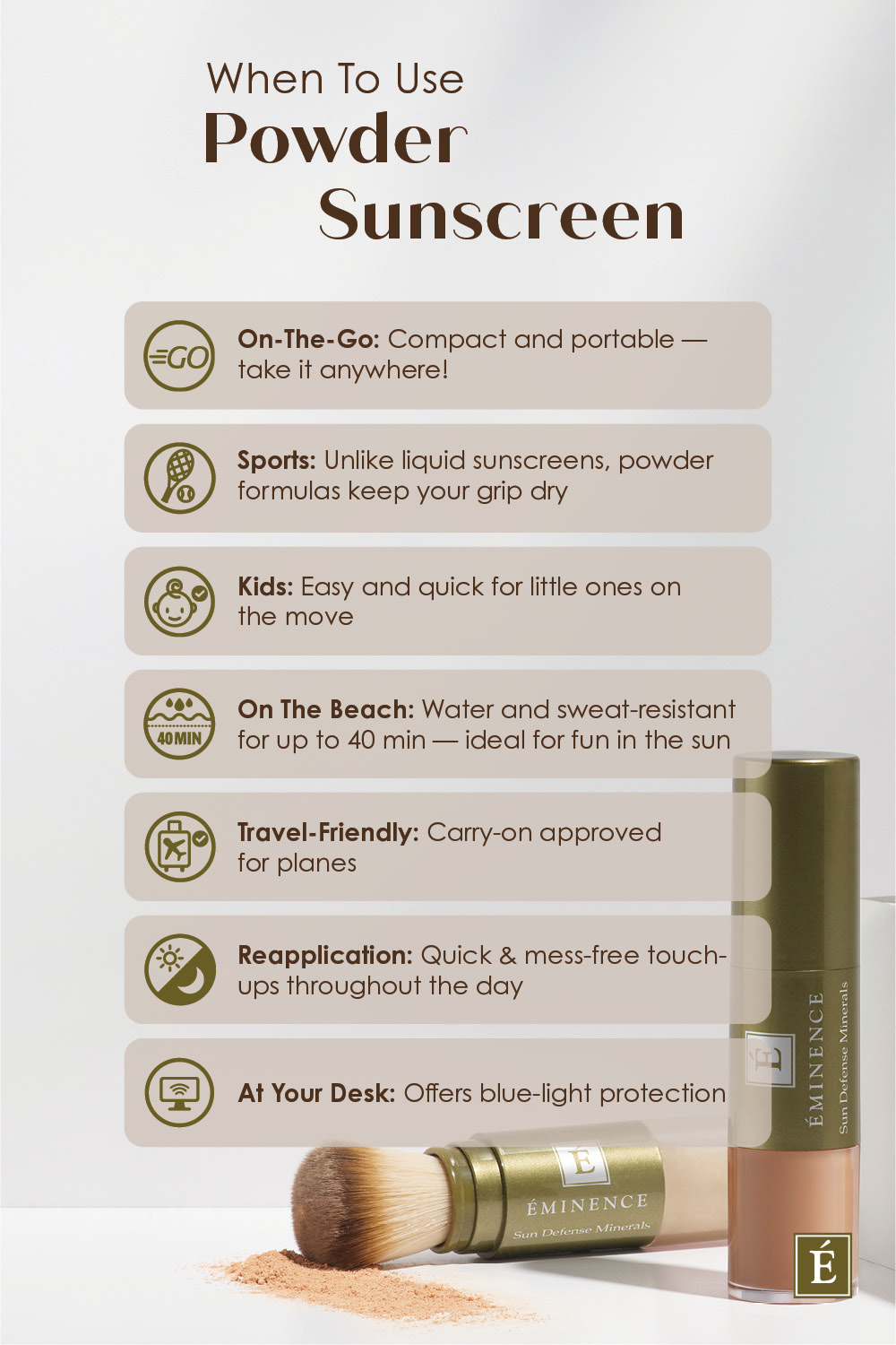 powder sunscreen infographic